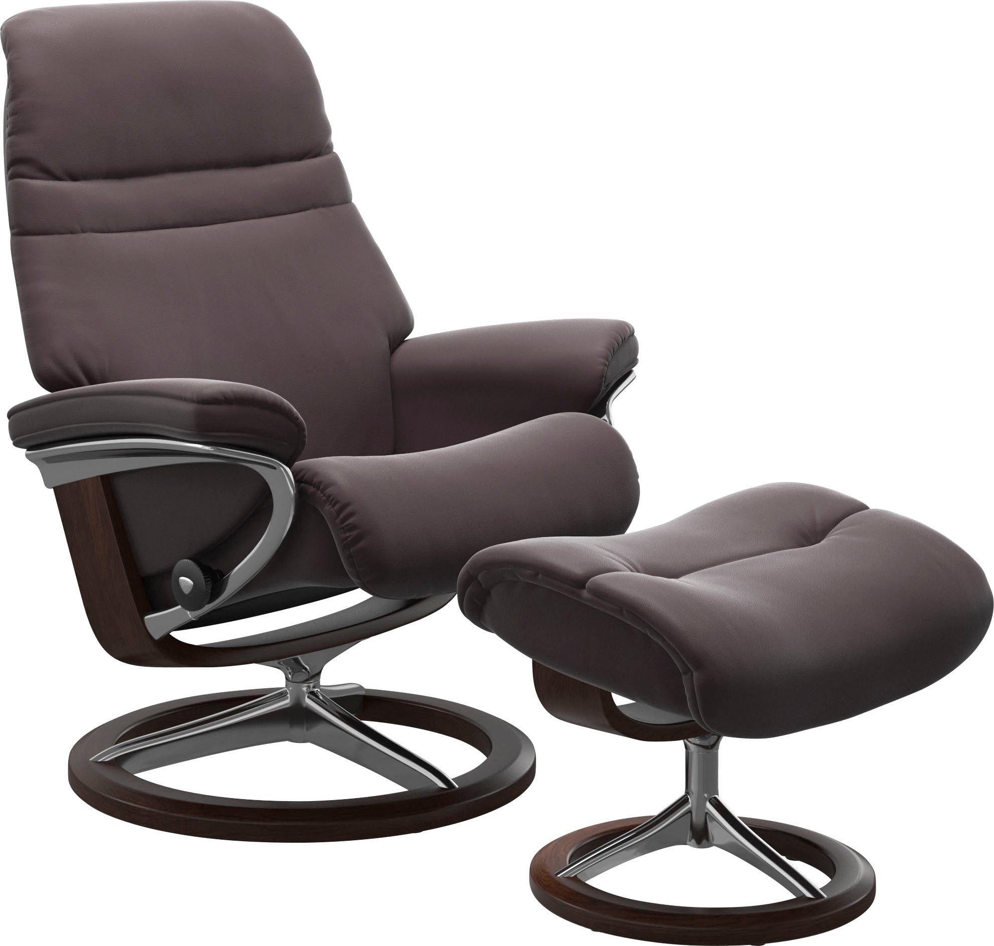 Signature Gestell S, (Set, mit Relaxsessel Größe Hocker), Base, Sunrise mit Relaxsessel Braun Stressless®