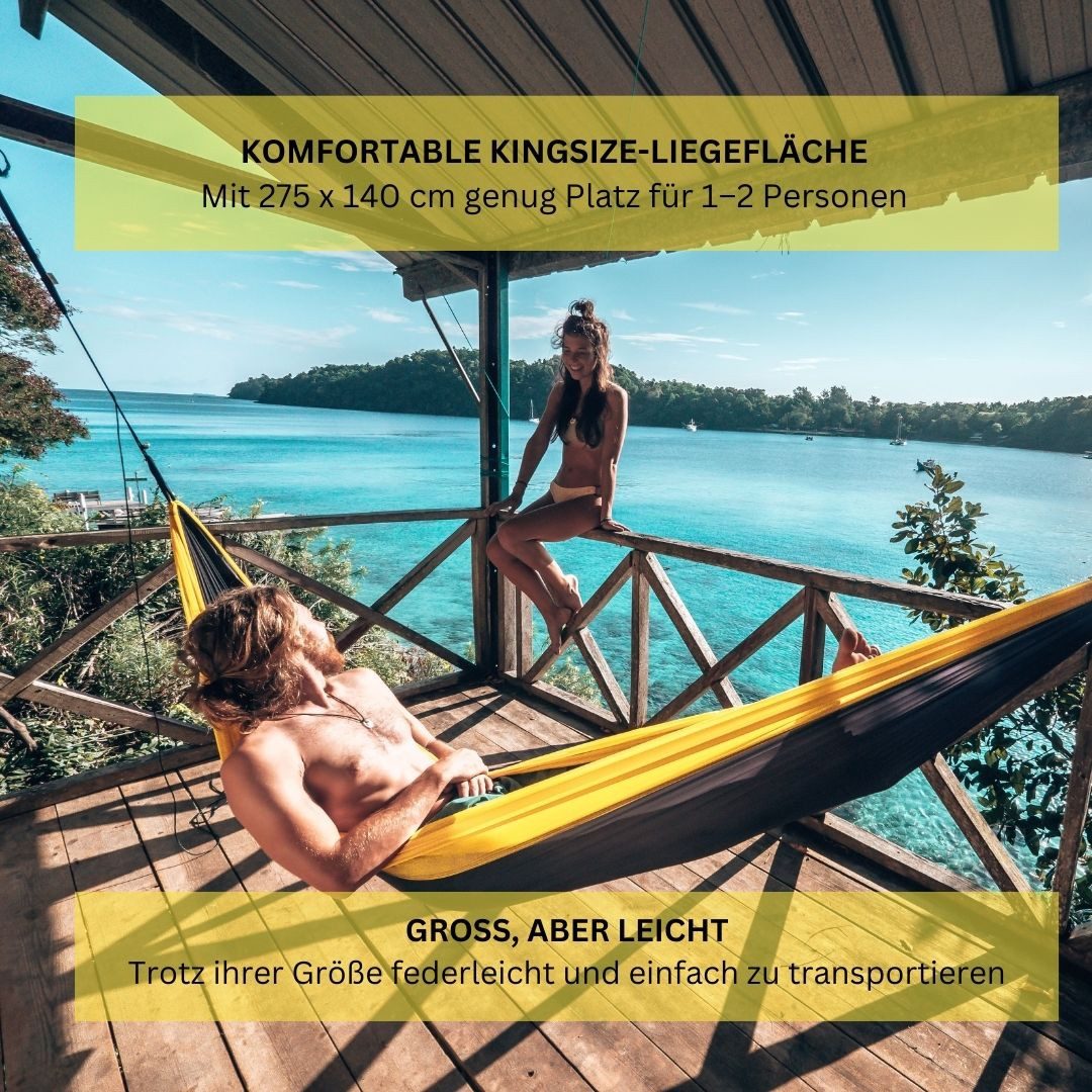 Amazonas Hängematte Ultra-Light Adventure Hammock: Leichtgewichtiges Outdoor-Erlebnis (Packmaß ca. 18 x 6 cm), nur 180 g