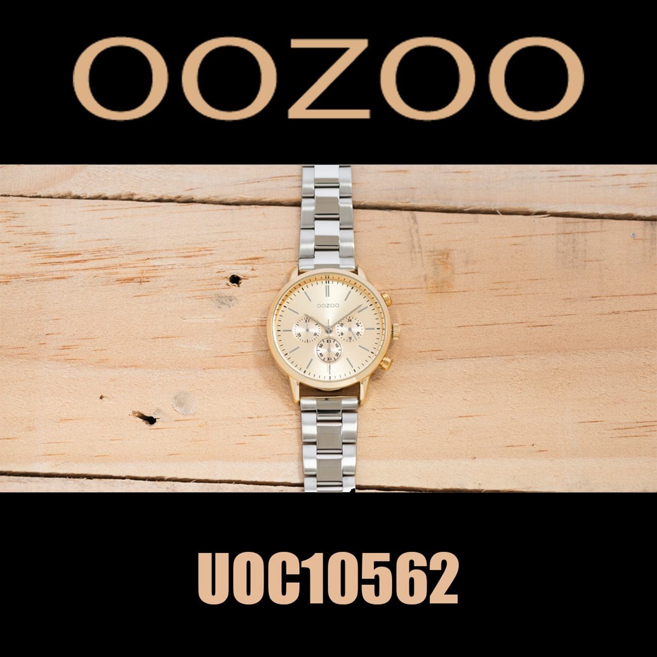 Quarzuhr rundes OOZOO Damen C10562, mittel Uhr (ca. Damenuhr Edelstahl silber, Edelstahlarmband Oozoo 38mm) Gehäuse,