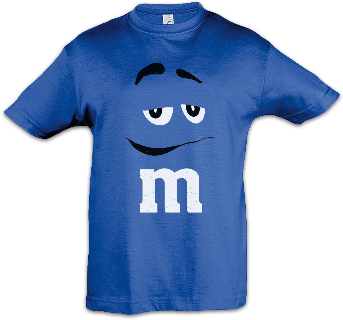 Urban Backwoods Print-Shirt M Blue Kinder T-Shirt Gruppen Blau Kostüm M Fasching Karneval (1-tlg) Verkleidung Fastnacht Fassenacht Faschings-Shirt Helau