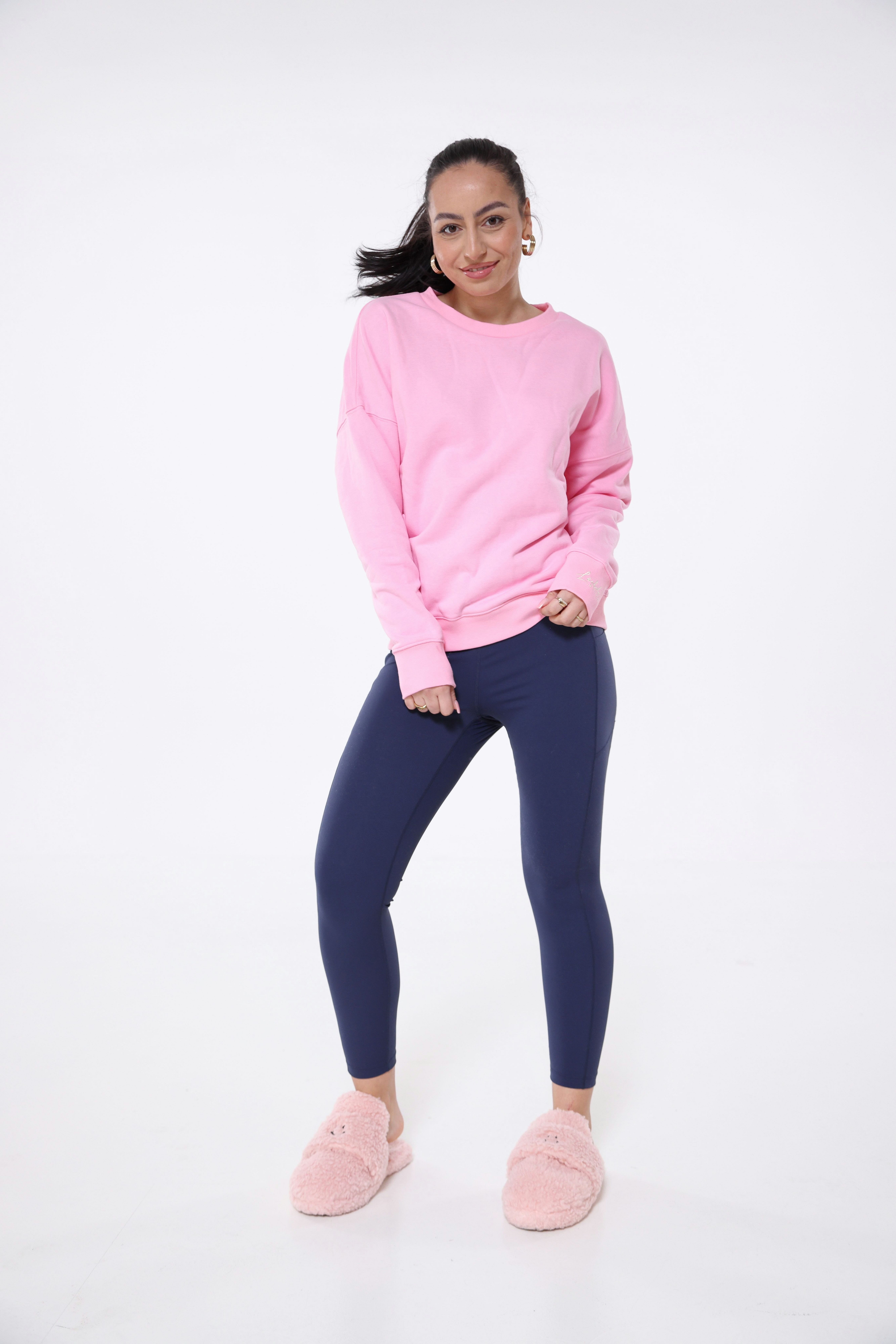 Rundhalspullover MEL Rundhalspullover Oversize weiches Longsleeve