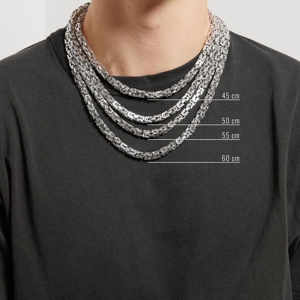 JEWLIX Königskette Massive Herren Königskette anlaufgeschützt 925er Silber 7 mm KK0070-RH