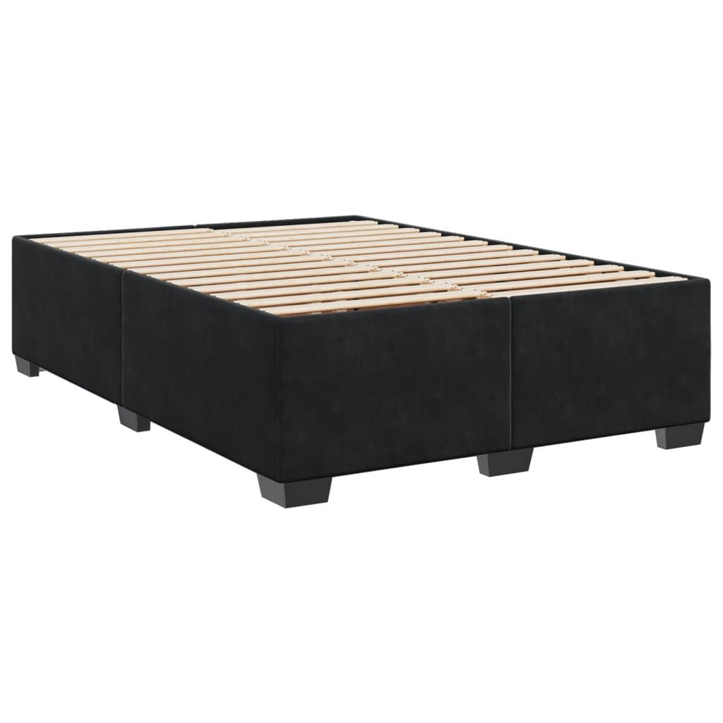 vidaXL Bett Bettgestell ohne Matratze Schwarz 140x200 cm Samt