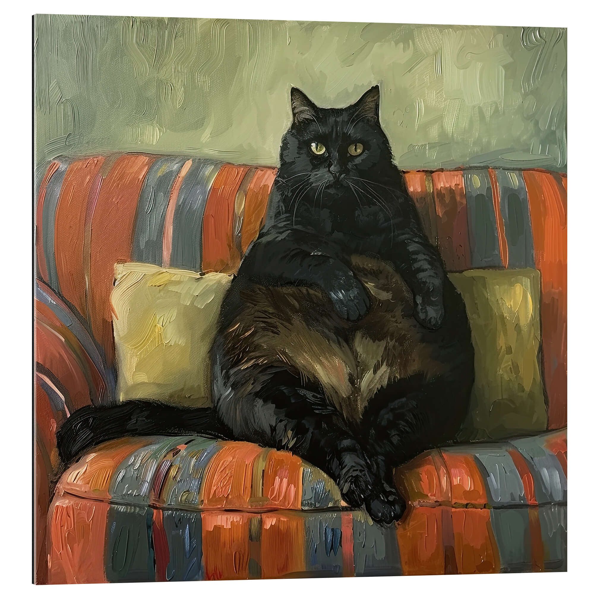 Posterlounge Wandbild Die fette Katze II, Felipe Hora, erhältlich als Poster, Leinwandbild, Wandsticker oder Acrylglasbild