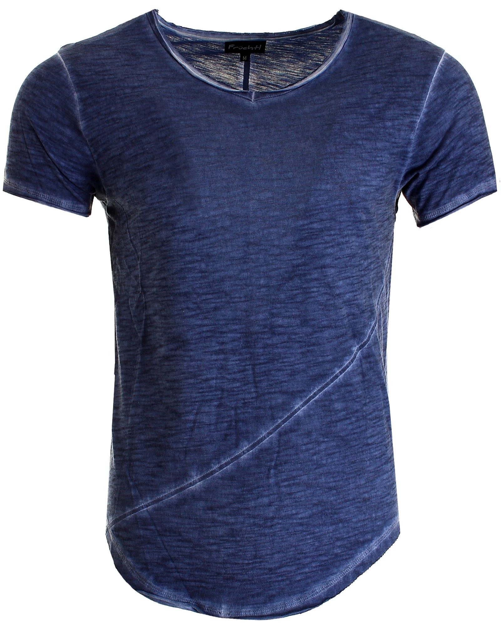 Früchtl T-Shirt mit tiefem V-Ausschnitt
