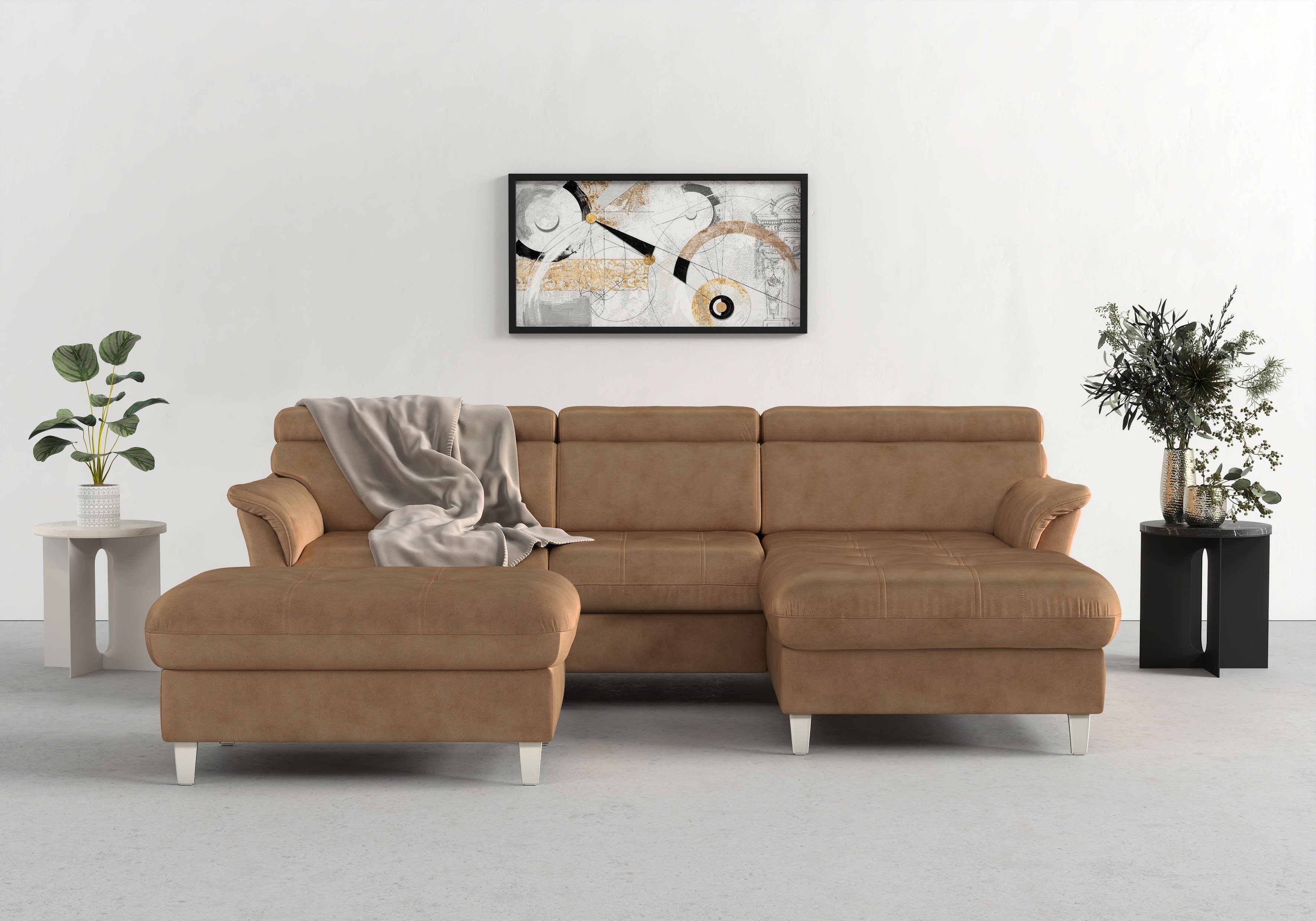 Bettkasten Ecksofa mit sit&more inklusive Marano, Kopfteilverstellung, wahlweise Bettfunktion,