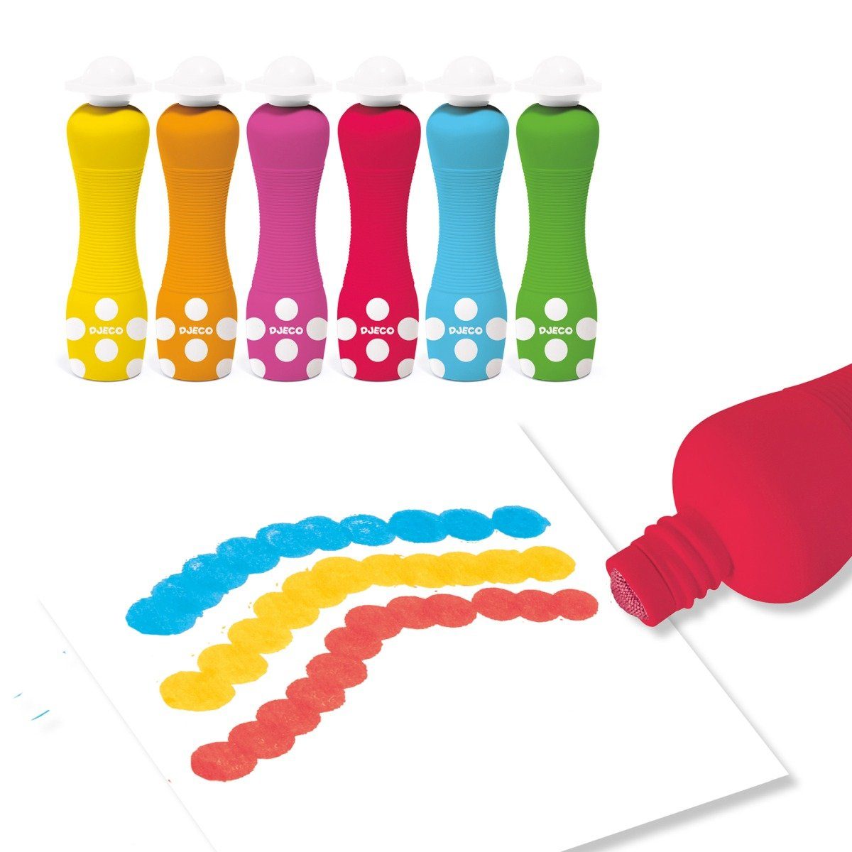 DJECO Malstift 6 dicke Фломастеры mit breiten Schaumstoffspitzen