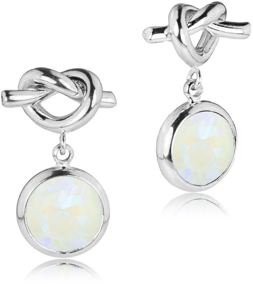 LUISIA® Paar Ohrstecker Ohrringe mit Knoten und Kristall von Swarovski® (2-tlg., inkl. Schmuckbox)