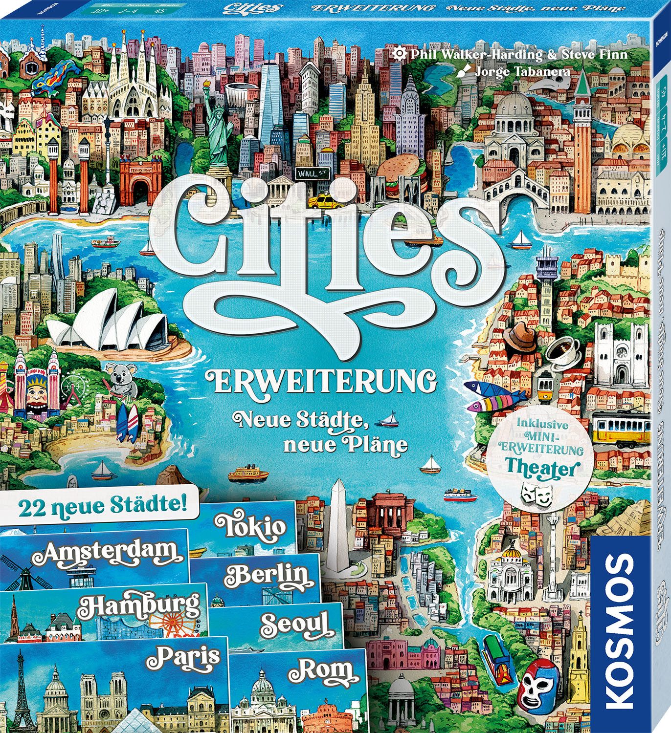 Kosmos Spiel Cities Erweiterung Neue Städte, neue Pläne, Familienspiel