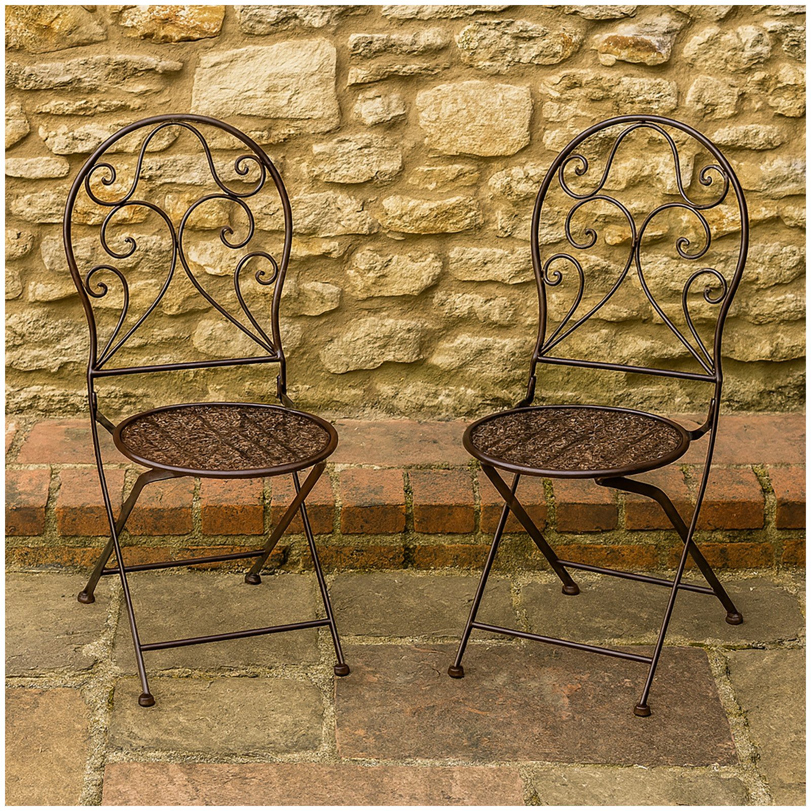 HTI-Line Gartenstuhl Gartenstuhl 2er-Set Lani Braun günstig online kaufen
