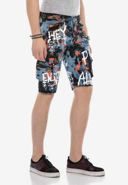 Cipo & Baxx Shorts mit angesagtem Denim-Coating