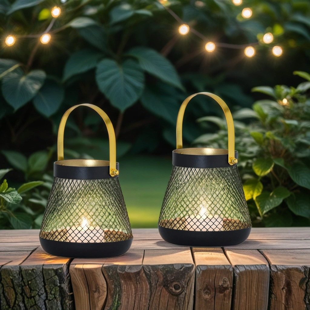 Marrakesch Orient & Mediterran Interior Teelichthalter 2er Set Skandinavische Deko Teelichthalter Kerzenhalter Windlichter (2 St), Handarbeit