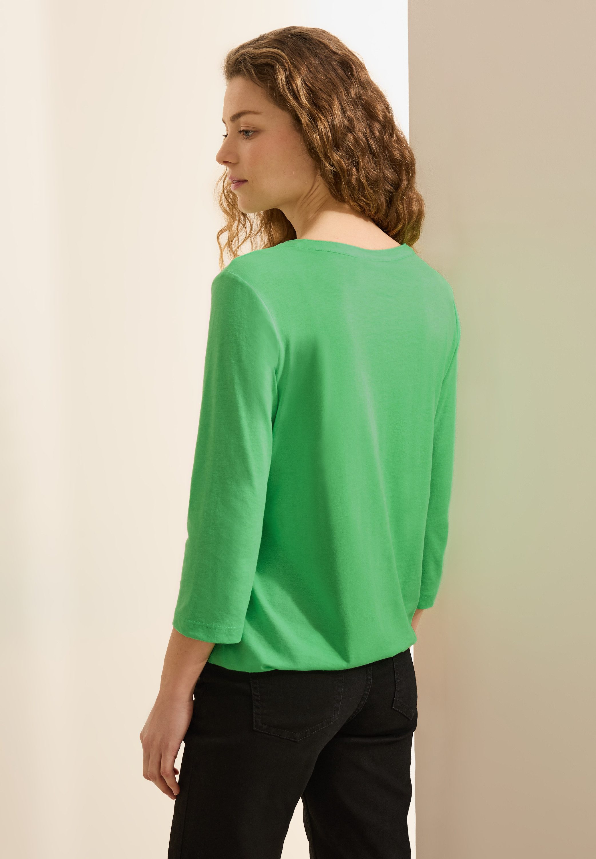 CECIL 3/4-Arm-Shirt mit elastischem Bund günstig online kaufen