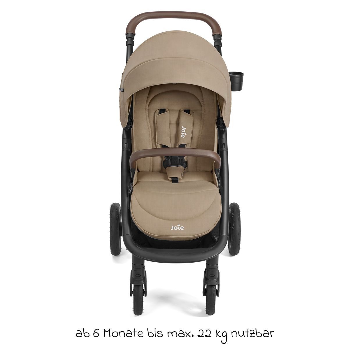 Joie Sport-Kinderwagen Mytrax Pro - Toffee, Sportwagen bis 22 kg mit Liegefunktion & Regenschutz höhenverstellbar