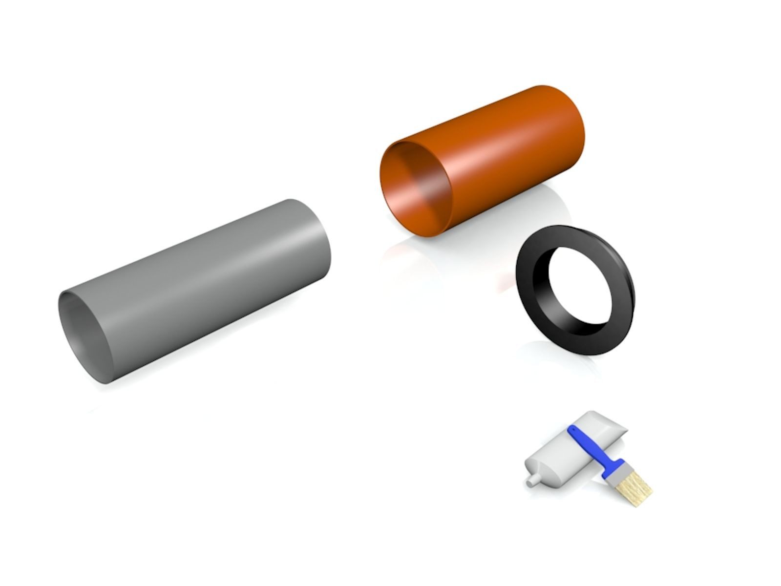 Mücher Dichtungen GmbH & Co. KG Ablaufrohr Gummiadapter Rohrverbinder Typ MGA 73 / 50