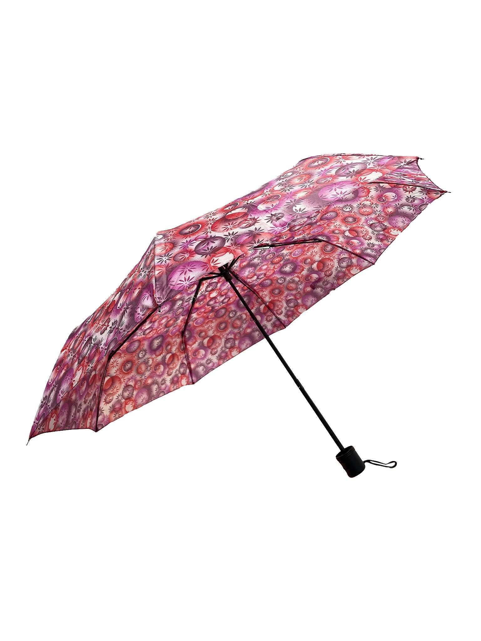 in Gemustert Kleiner Taschenregenschirm Regenschirm Taschenschirm, Rosa 6746 Paris ANELY