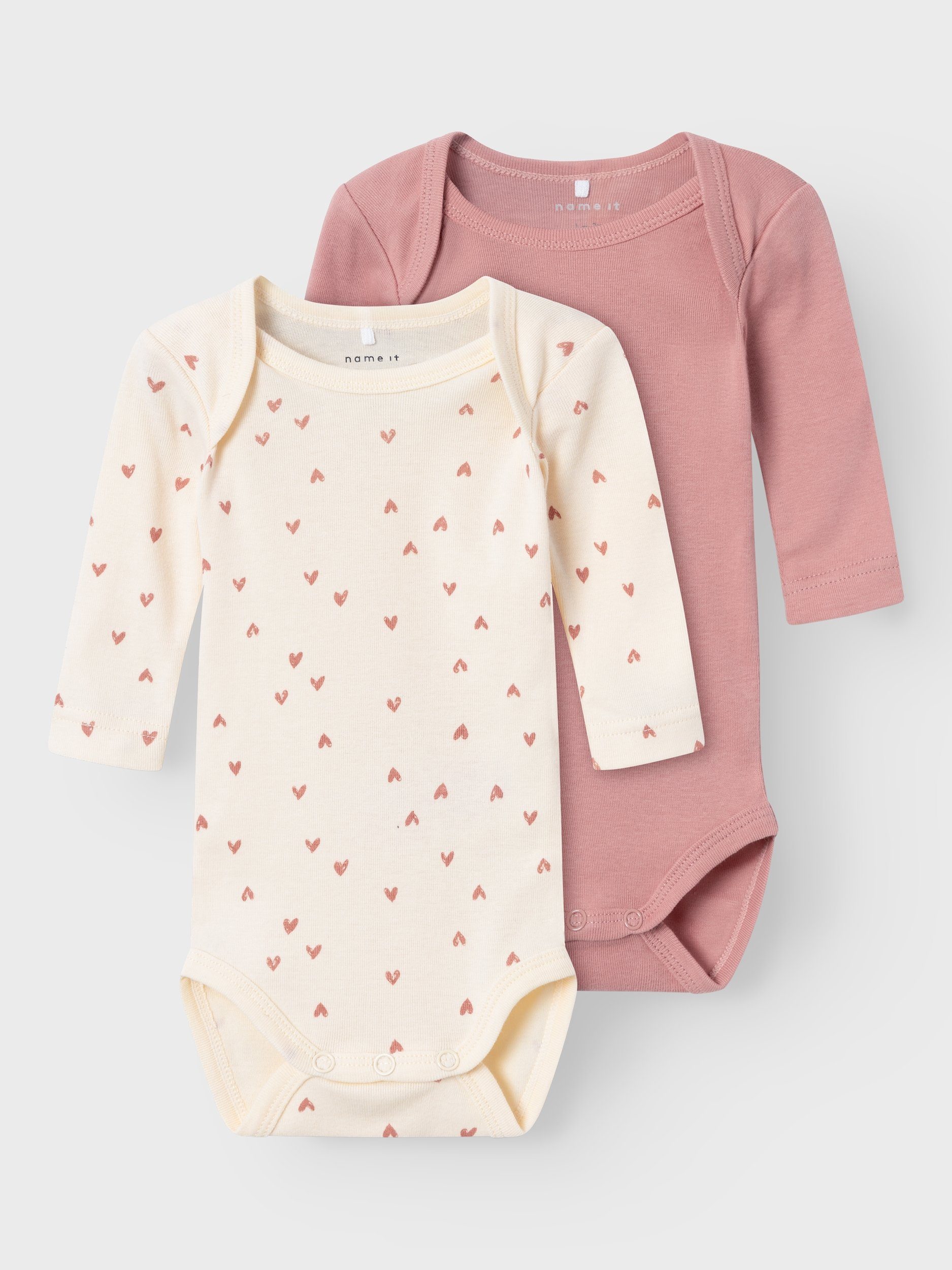 Body NBFBODY 2P LS BUTTERCREAM HEARTS NOOS