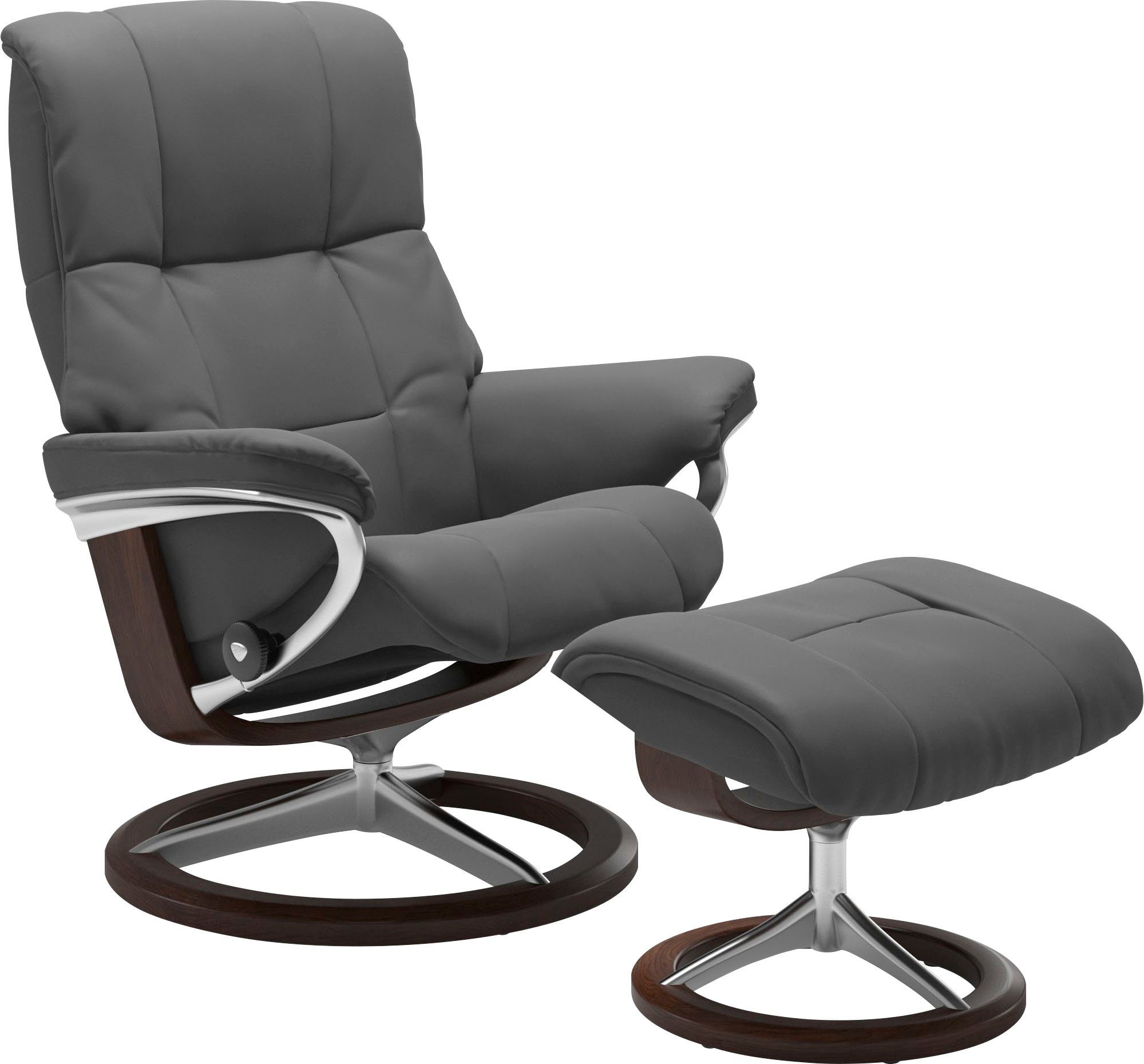 Stressless® Relaxsessel Mayfair (Set, Relaxsessel mit Hocker), mit Hocker, mit Signature Base, Größe S, M & L, Gestell Braun