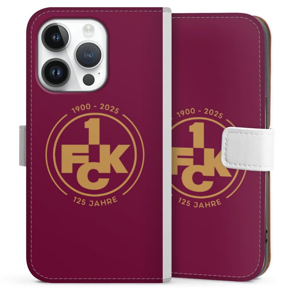DeinDesign Handyhülle 1. FC Kaiserslautern 1. FCK 125 Jahre 1. FCK 125. Jubiläum, Apple iPhone 14 Pro Hülle Handy Flip Case Wallet Cover
