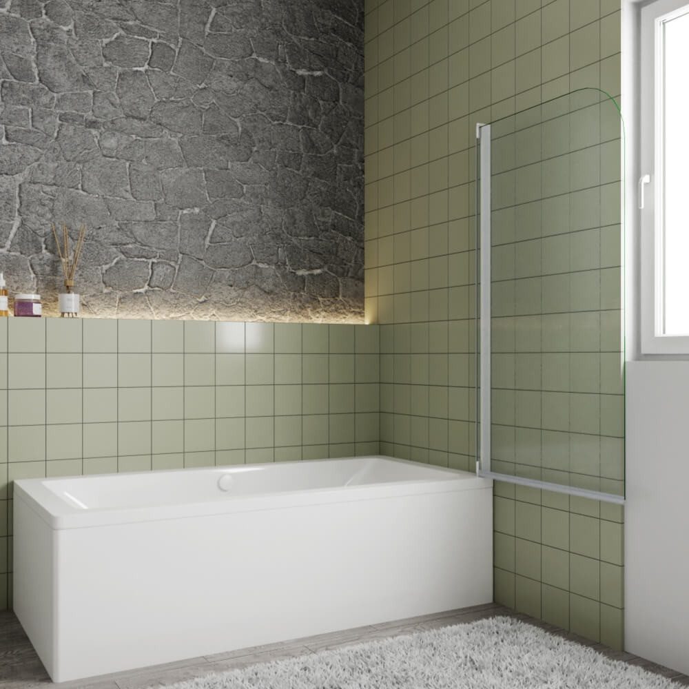 Duschparadies Duschwand 140cm Weiß Einzige Glas günstig online kaufen
