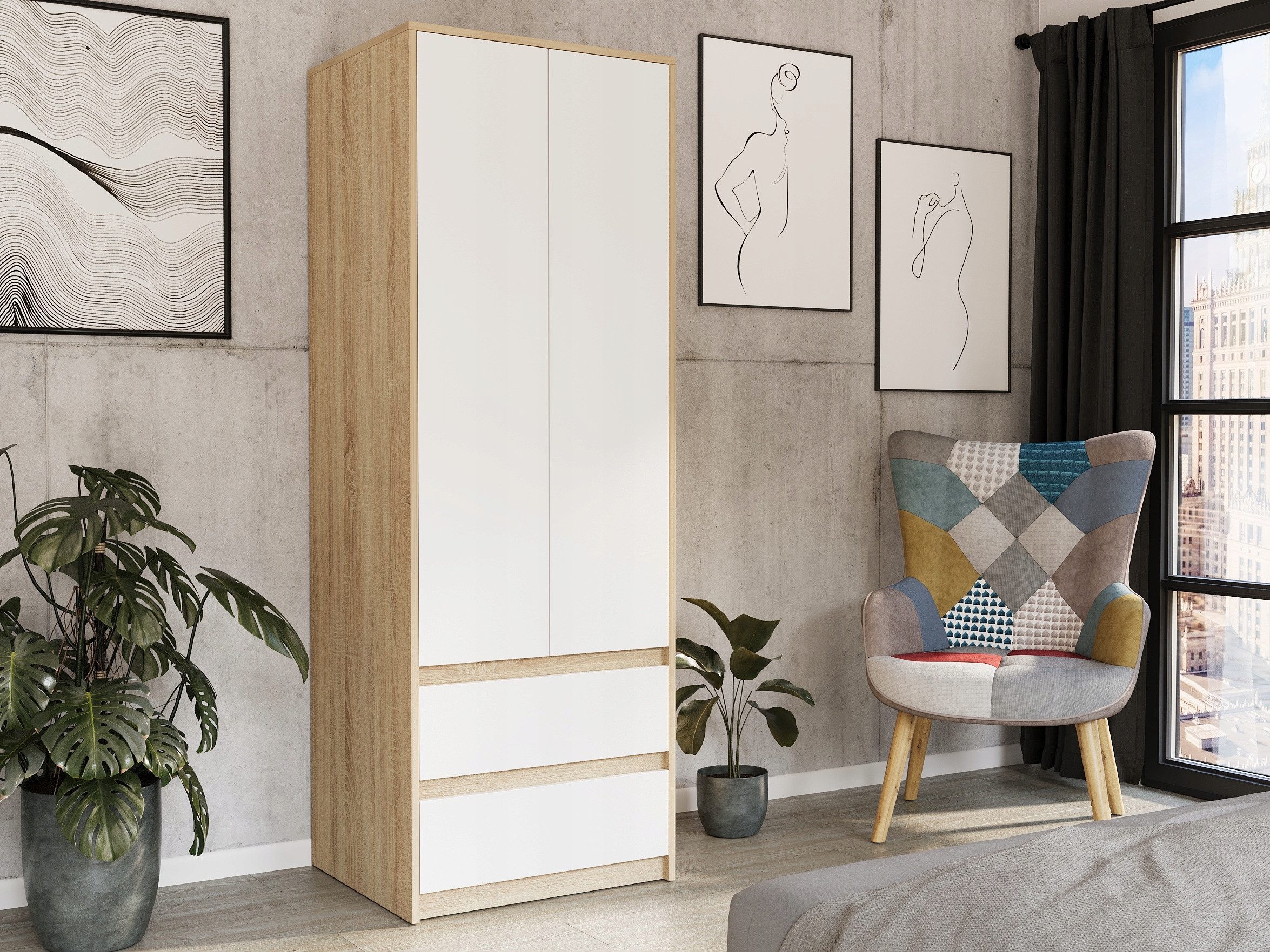 Home Collective Kleiderschrank Moderner schrank mit günstig online kaufen