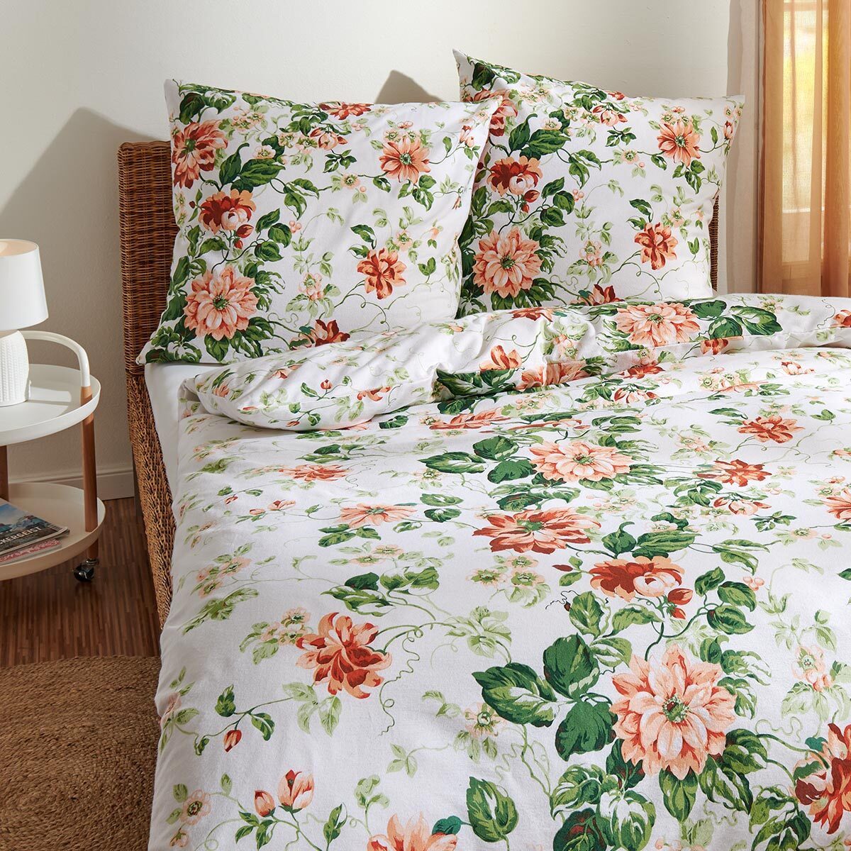 TRAUMSCHLAF Bettwäsche Blumen, Flanell, 2 teilig, hochwertige Flanell Quali günstig online kaufen