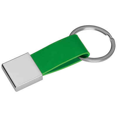 Livepac Office Schlüsselanhänger Schlüsselanhänger mit Kunstleder-Bändchen / Farbe: grün