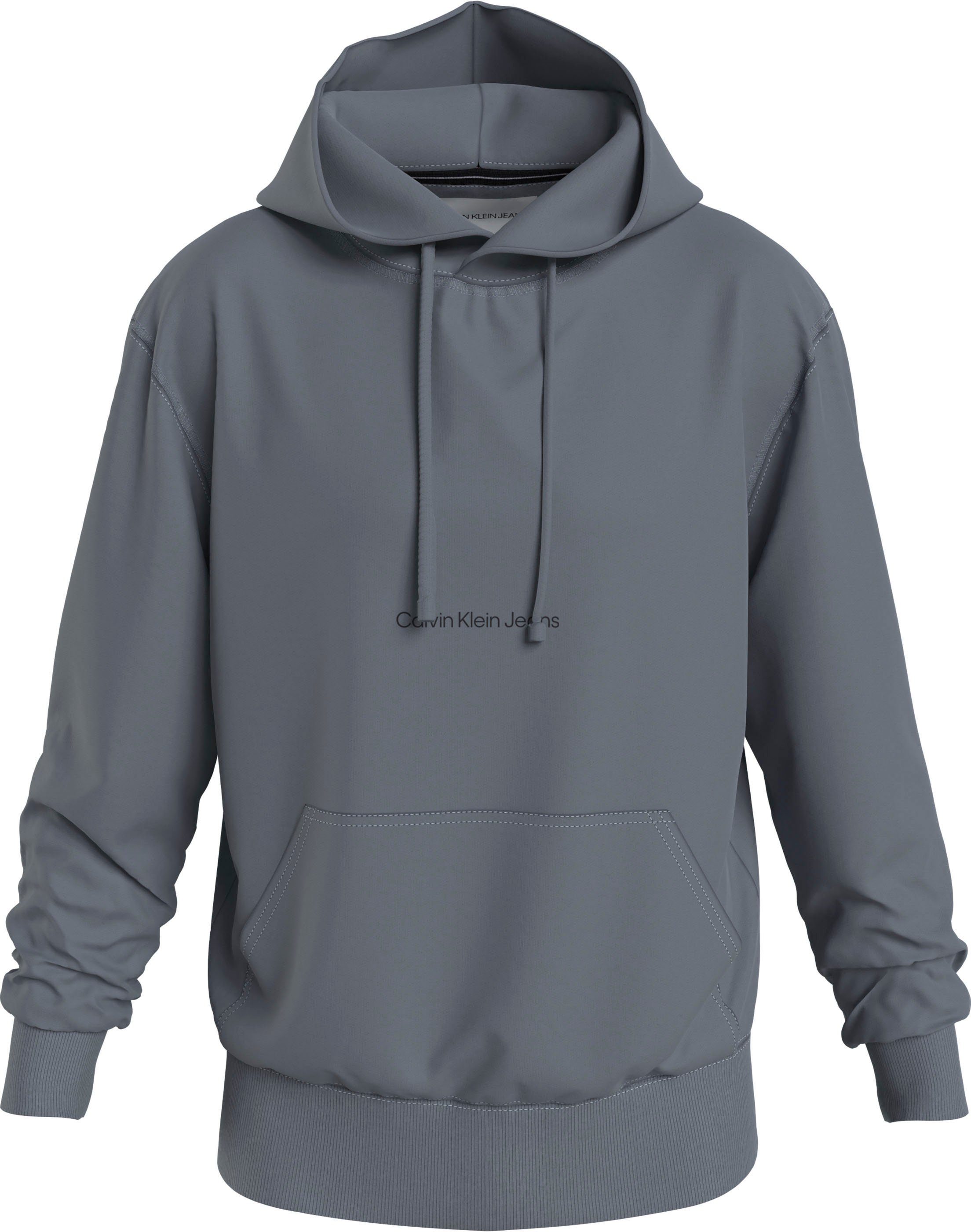 Calvin Klein Jeans Kapuzensweatshirt mit Calvin Klein Jeans Logodruck Overcast Grey