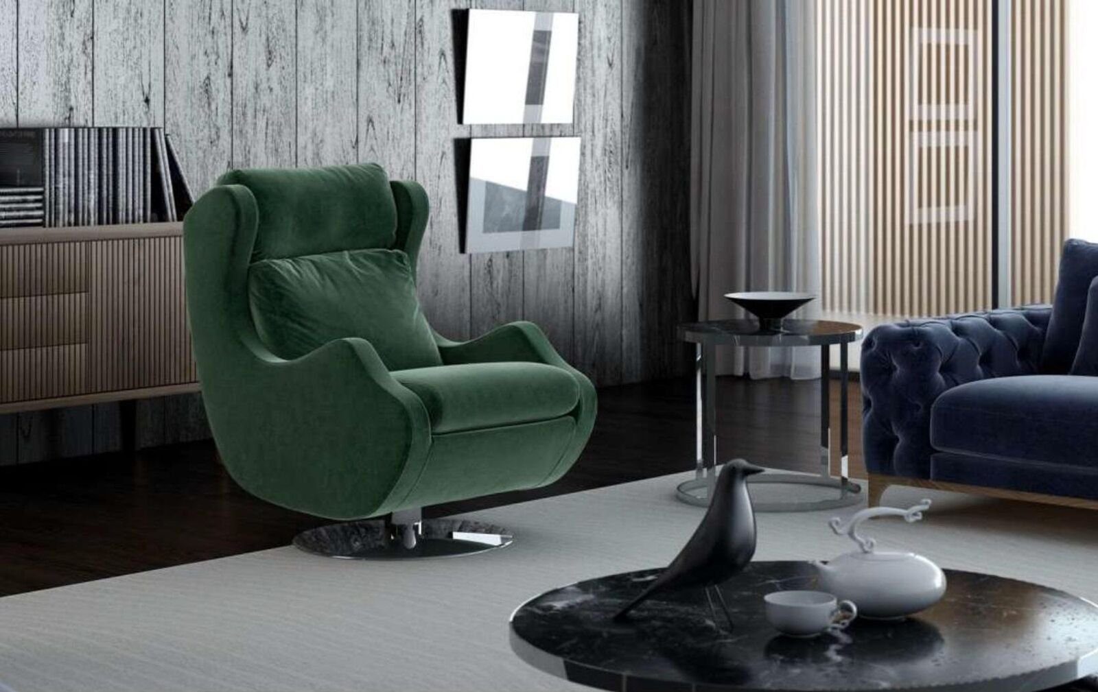 JVmoebel Sessel Grüner Sessel Wohnzimmermöbel Einsitzer Stilvoller (1-St., Sessel), Made in Europa