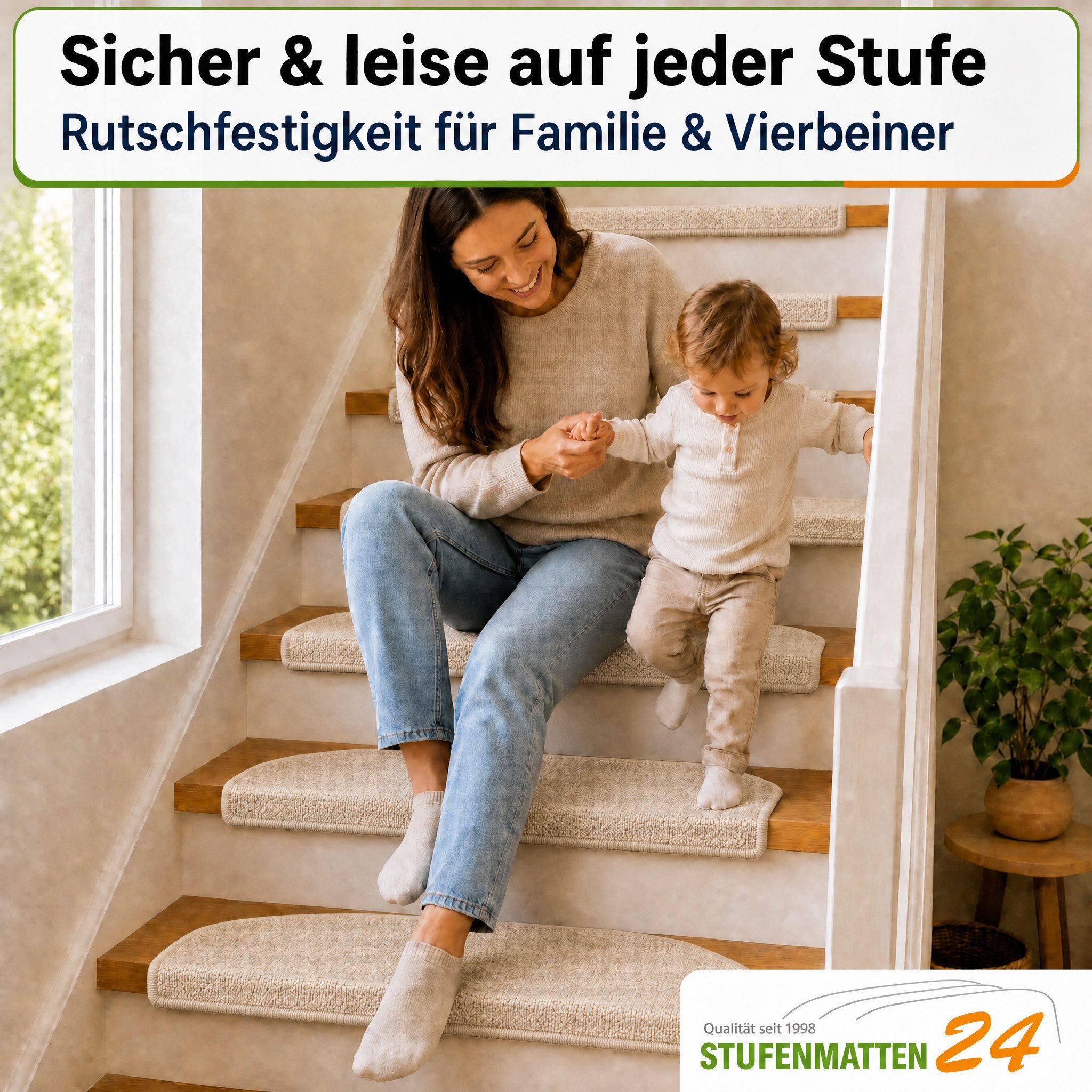 Metzker® Stufenmatte Stufenmatten Rambo New Halbrund Einzeln und SparSet´s, halbrund, Höhe: 5 mm, 15 Stück im Set - Beige