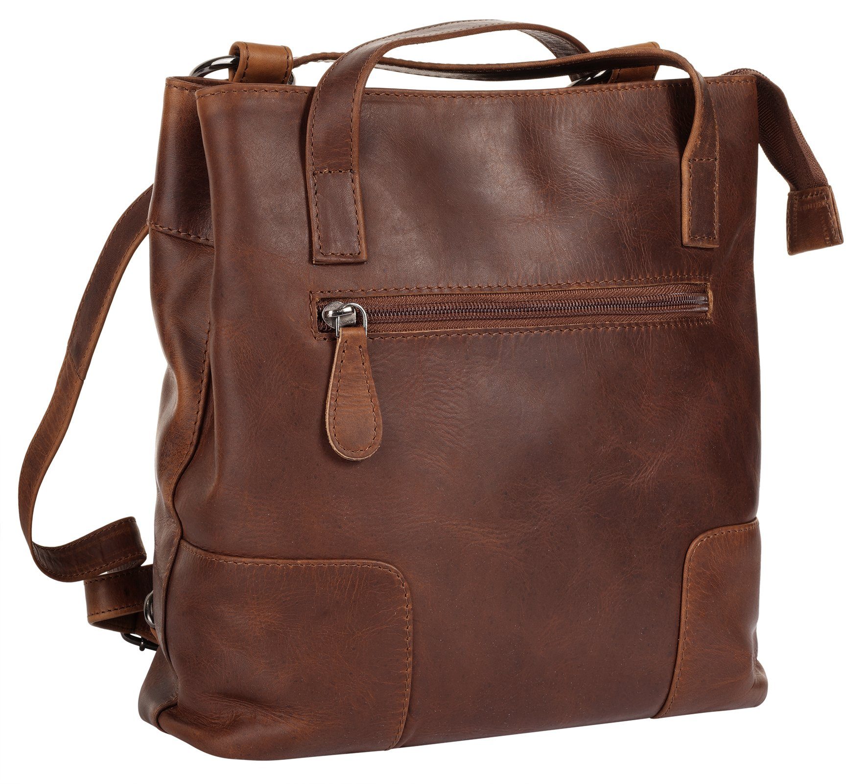 Cluty Cityrucksack, echt Leder günstig online kaufen
