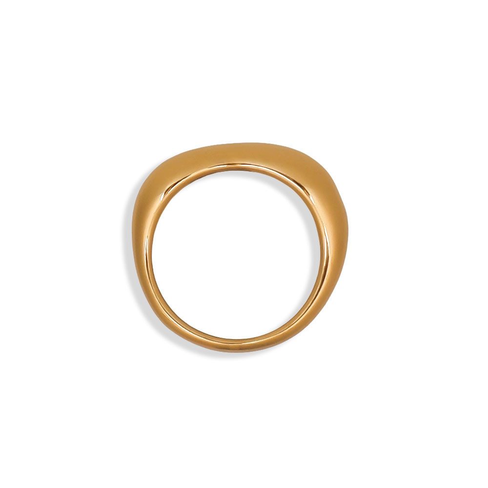 SHELAGO Fingerring für Damen, Statement Ring Damen Gold, organischer Edelstahl Ring (1 Ring, inkl. Schmuckverpackung), Chunky Statement Ring Damen, Damenring vergoldeter Edelstahl
