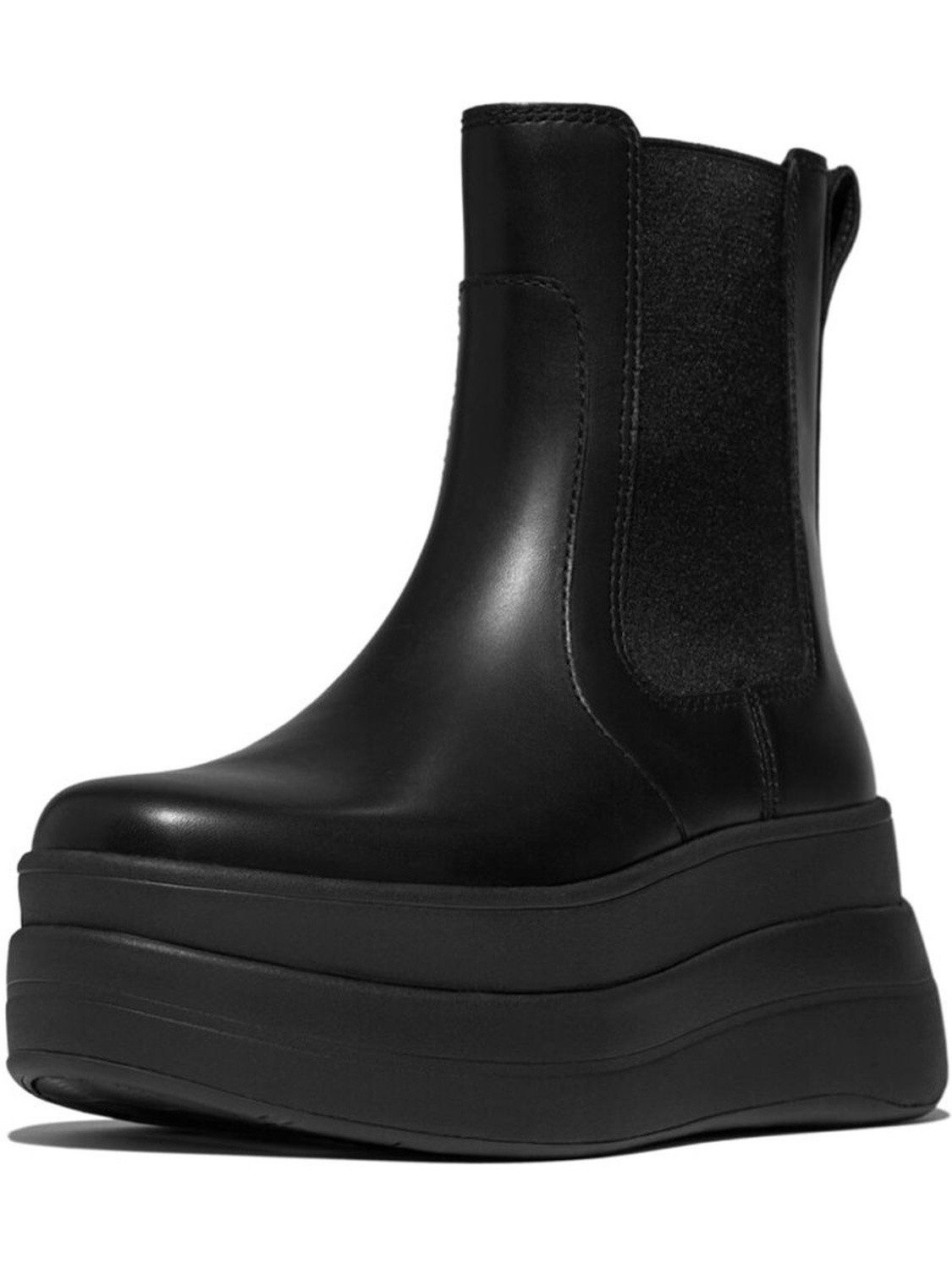 Fitflop F-Mode Stack Leather Chelsea Boots Stiefel