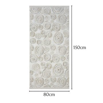 Teppich MY-RUG Bella, Kurzflor-Teppich 150x80cm, Wohnando, rechteckig, Höhe: 12 mm, weich, gemütlich, mit schönem Muster, flachgewebt