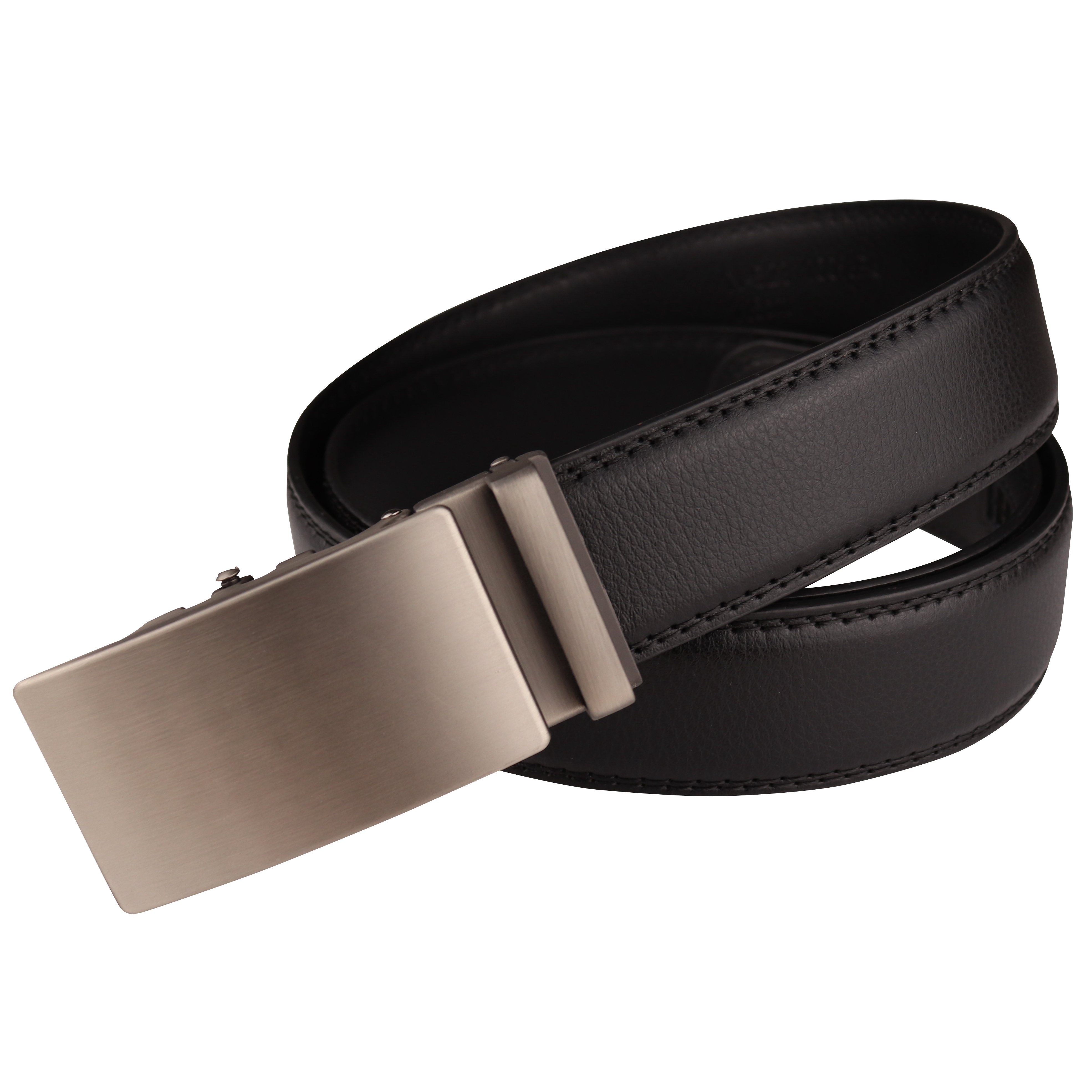 aus 09 Ledergürtel Business Perfektes Leder Männer MIRROSI Automatik Herren Schwarz für 38mm, Breit Geschenk Kürzbar Anzug Verarbeitung Hochwertige