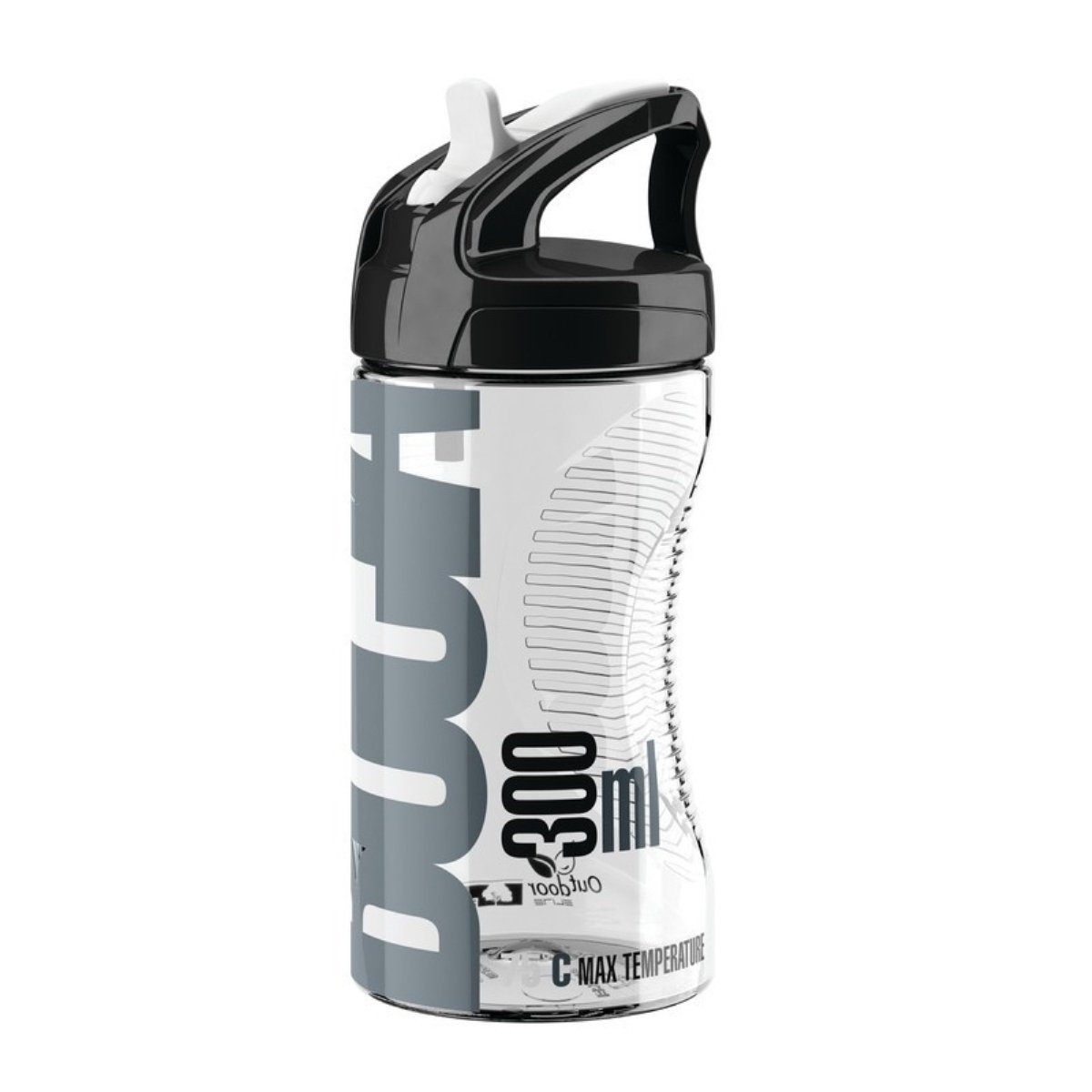 Elite Trinkflasche Outdoor Trinkflasche Bocia 350ml Tritan, Sport-Flasche, Bis 75°C, Ø 66mm, perfekt fürs Fahrrad und unterwegs
