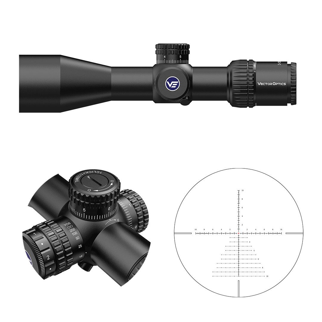 Vector Optics Vector Optics SCOM-40 Veyron 3-12x44IR Zielfernrohr (Ideal für Jagd, Sport und Airsoft)
