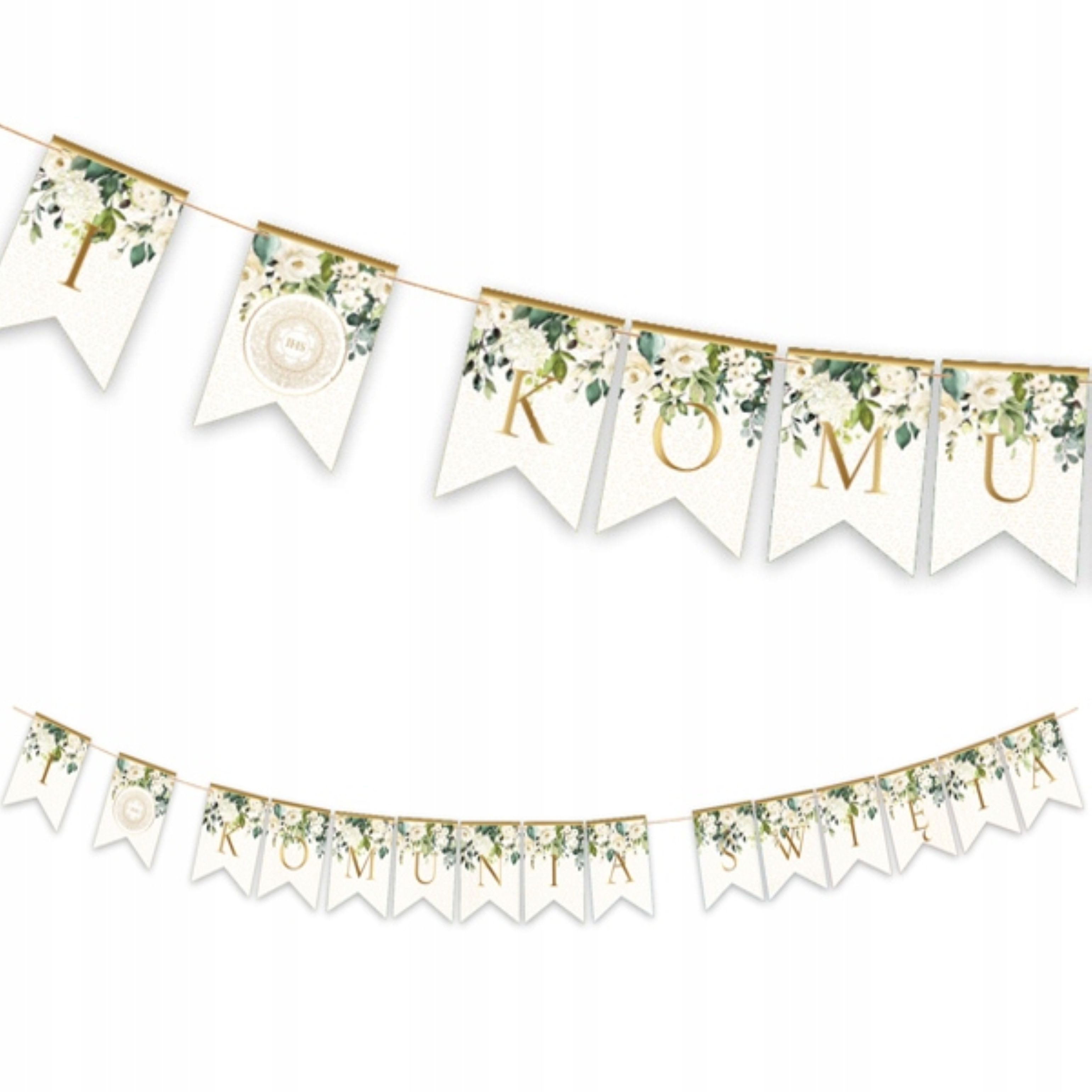 PartyPro Girlande Boho Kommunion Girlande 3m – stilvolle Deko für die heilige Feier