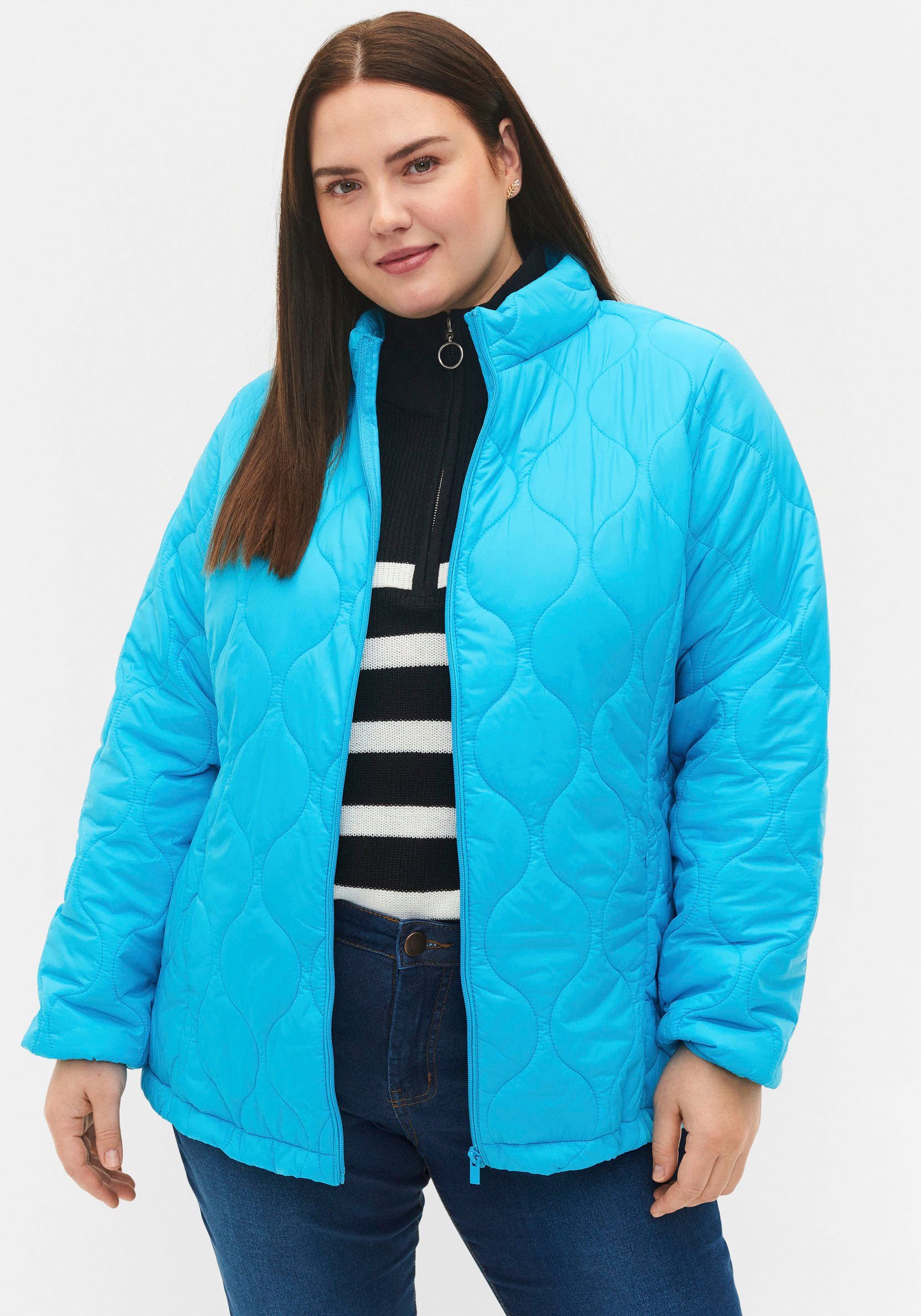 Es ist sicher ausverkauft! Zizzi Steppjacke Zizzi blue JACKET river