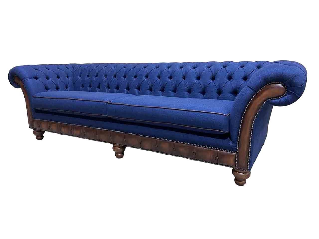 Sofas Design Chesterfield-Sofa, JVmoebel Sofa Textil Wohnzimmer Klassisch 4 Sitzer