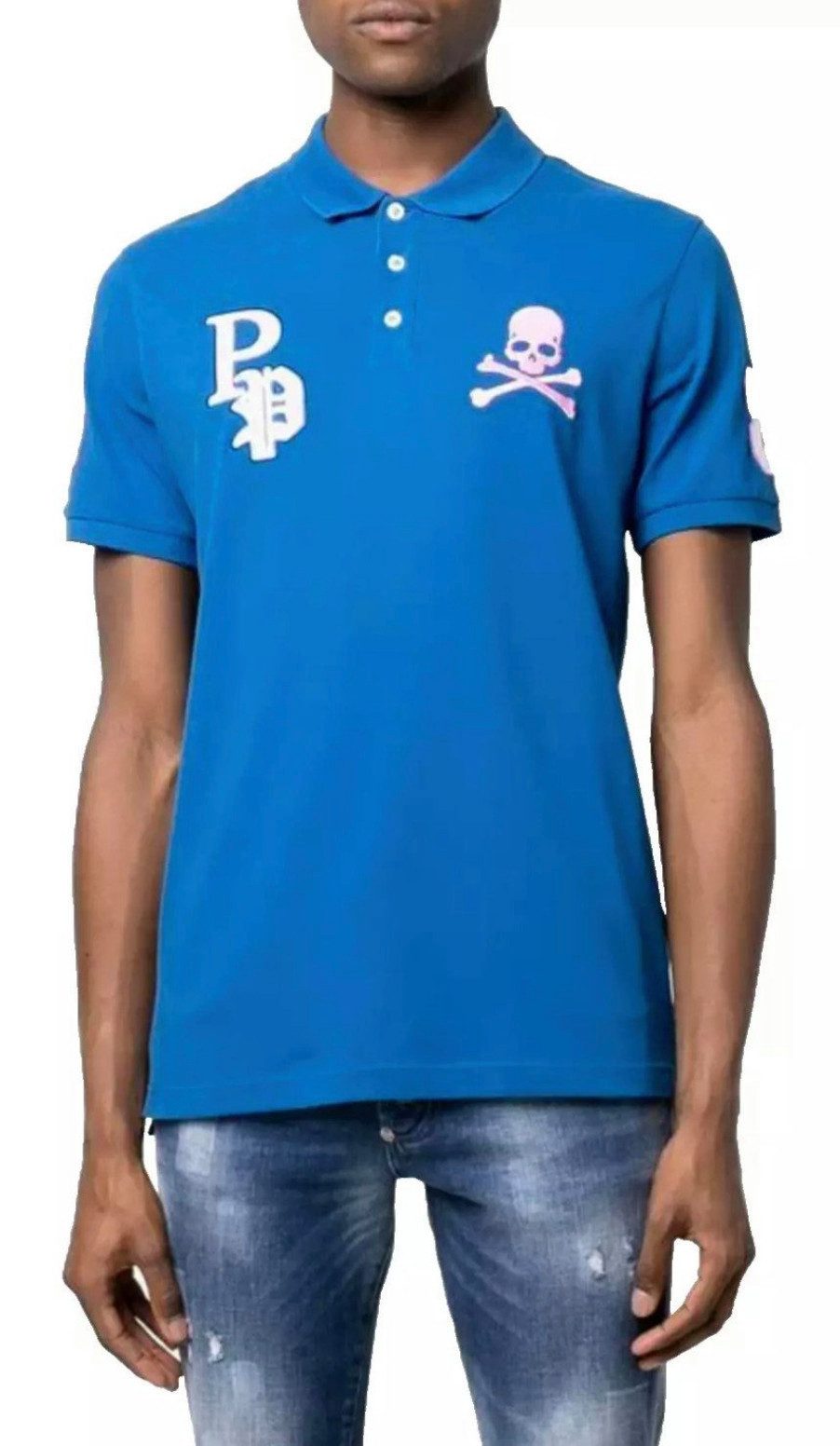 PHILIPP PLEIN Poloshirt SS Multi Skull Logo Polohemd