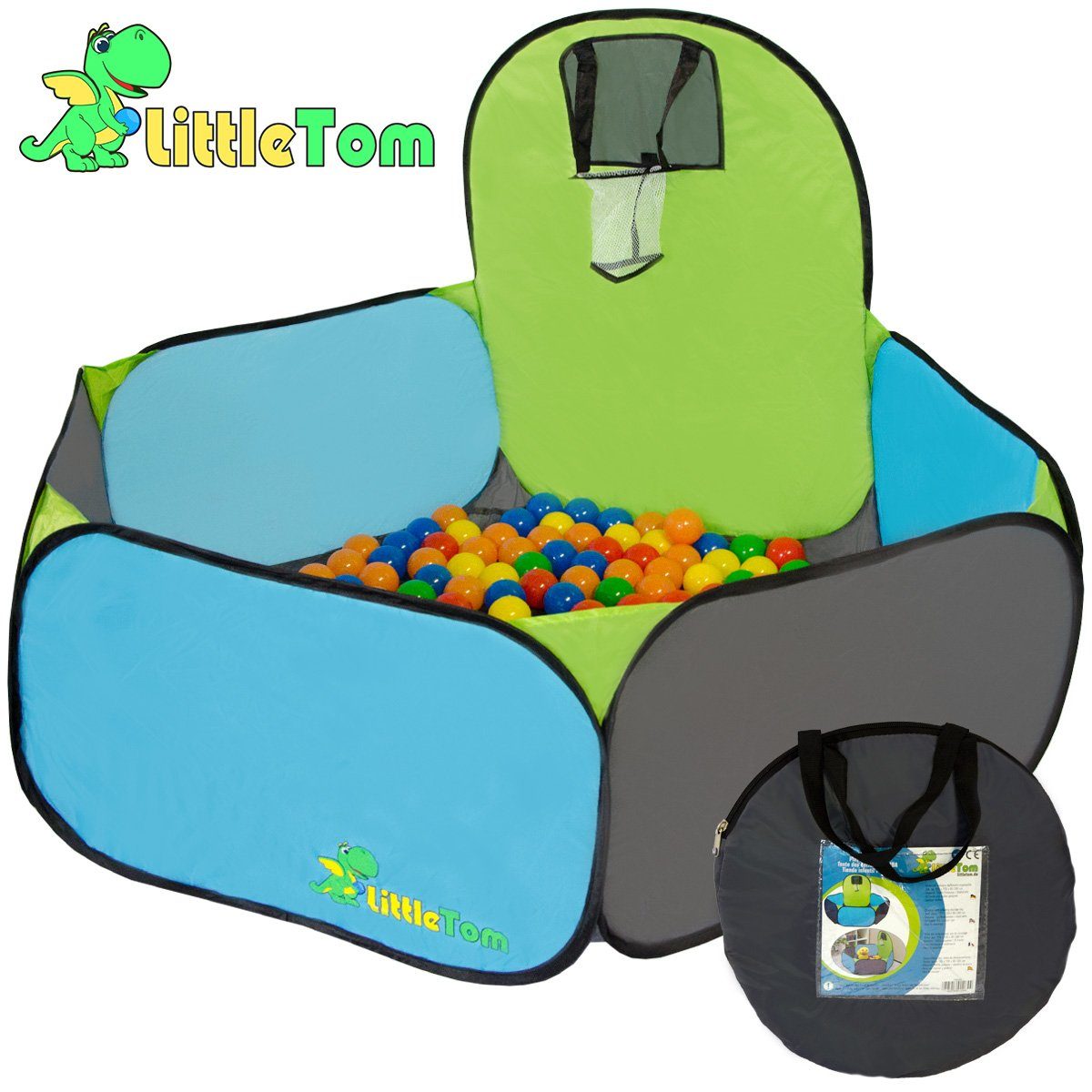 LittleTom Spielzelt Basketball Bällebad 120x100 cm günstig online kaufen