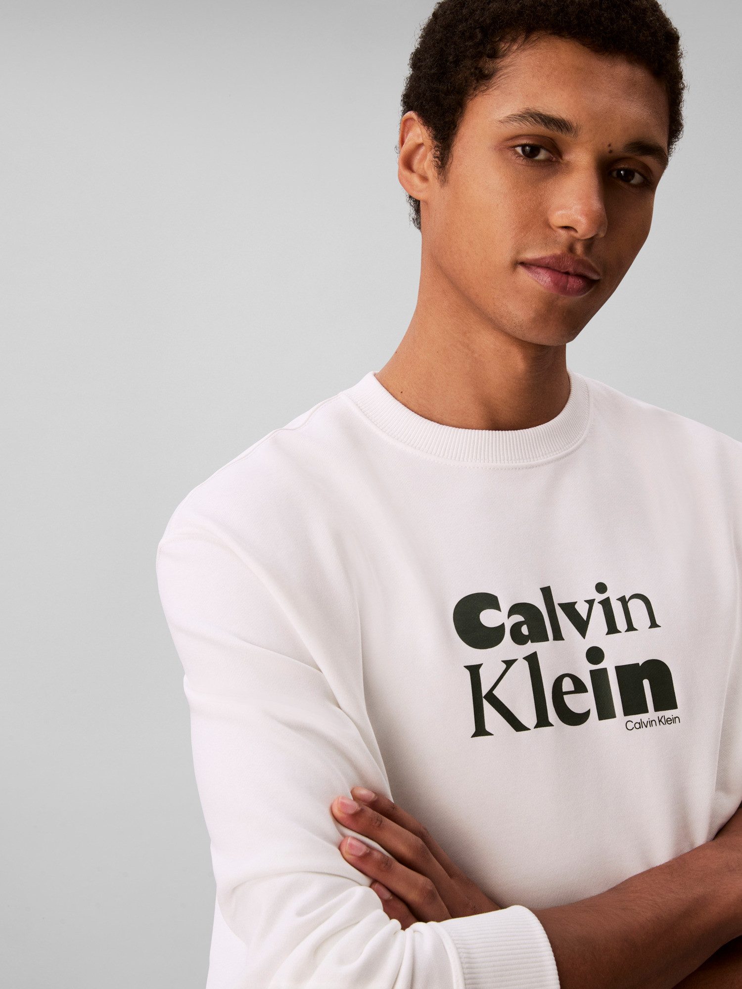 Calvin Klein Sweatshirt LS EU 350TERRY CALVIN BOLD GRAPH Rundhalsausschnitt, regular fit