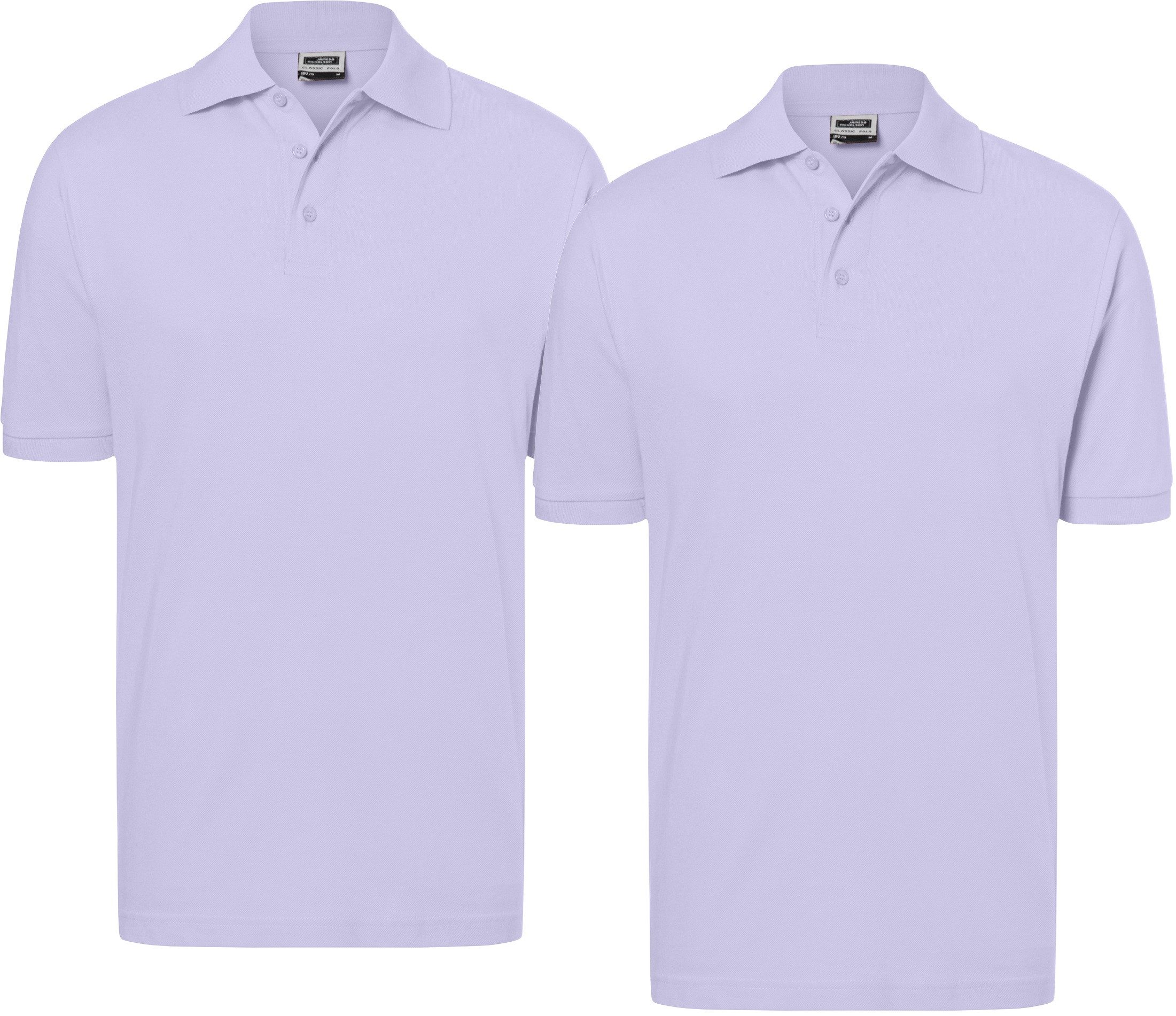 James & Nicholson Poloshirt Doppelpack Feines Herren Piqué-Polohemd mit ges günstig online kaufen