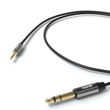 JAMEGA 3,5mm Klinkenstecker - 6,3mm Klinkenstecker Aux Stereo Adapter Kabel- Audio-Kabel, Aux Klinkenstecker, Klinkenstecker (100 cm)