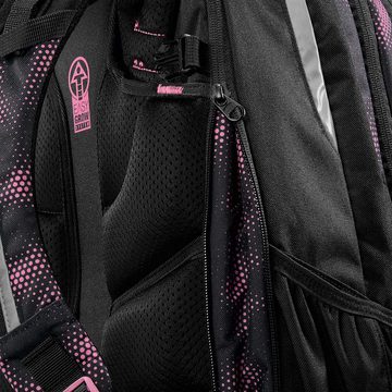 coocazoo Schulranzen Schulrucksack-Set PORTER Pink Illusion 2-teilig (Rucksack, Mäppchen), ergonomisch, Körpergröße: 135 - 180 cm, reflektiert