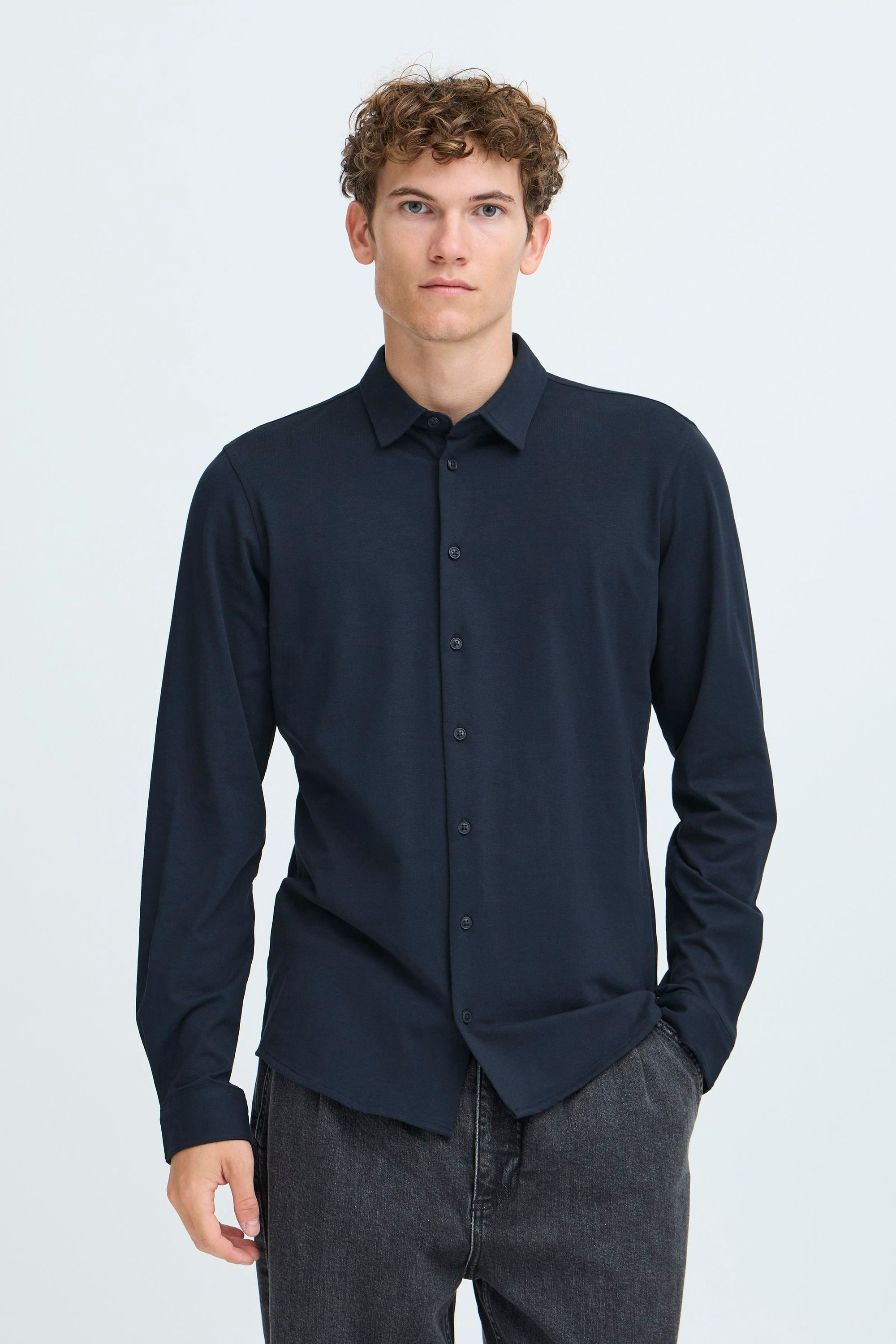 Casual Friday Businesshemd CFFOLKE jersey shirt Klassisches Businesshemd