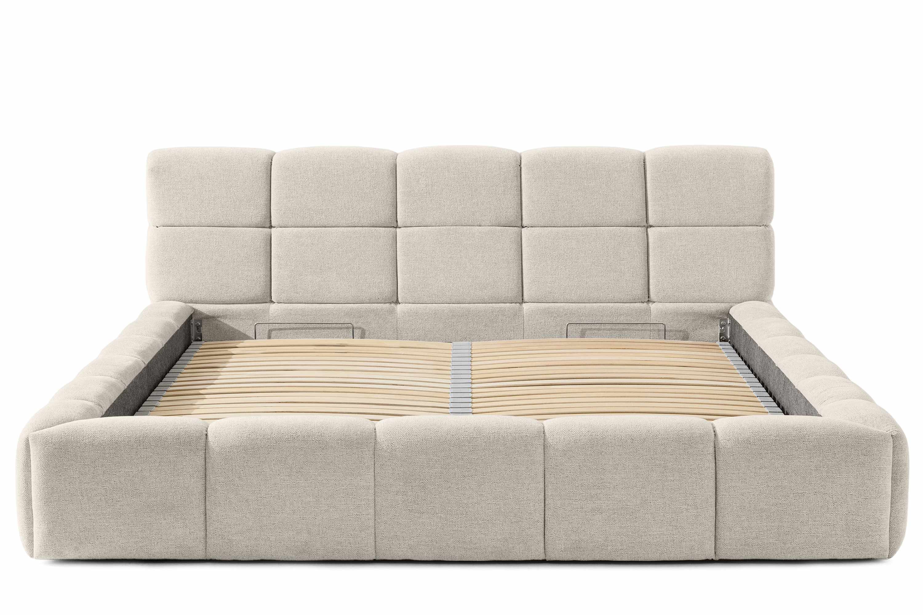 KONSIMO® Polsterbett Doppelbett AERI mit Stauraum, günstig online kaufen