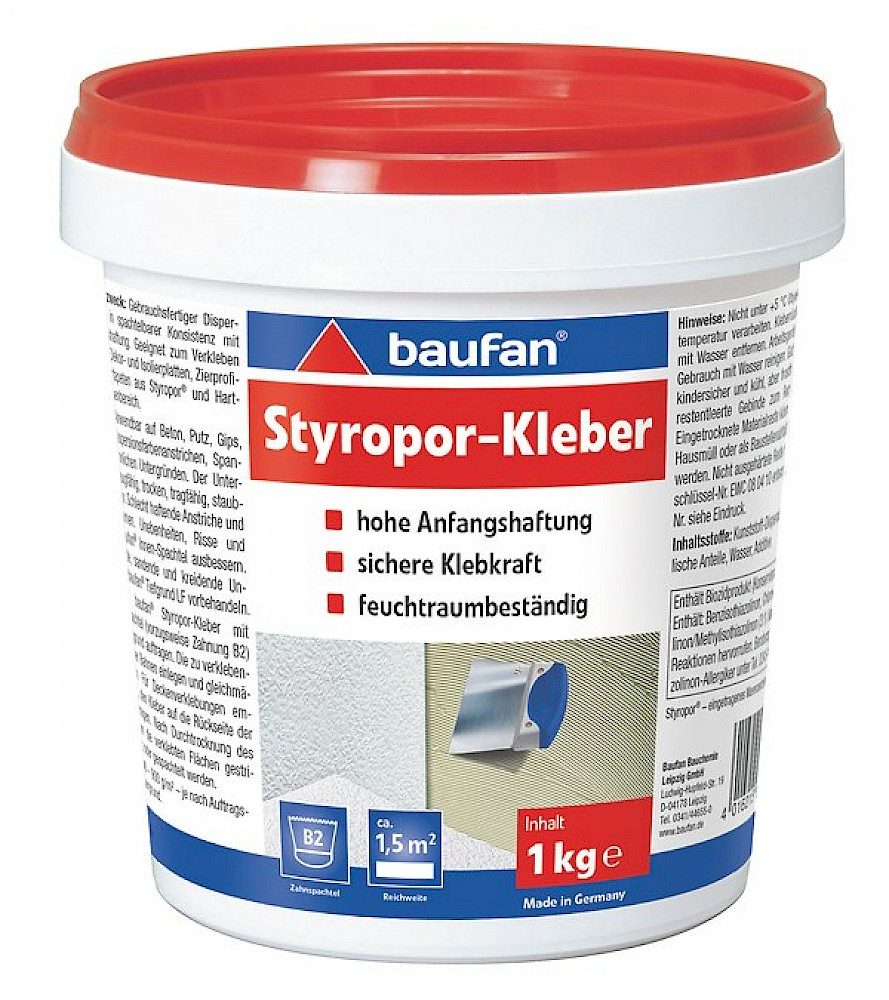 baufan® Dispersionskleber Styroporkleber Lösungsmittelfreier Klebstoff Spez günstig online kaufen