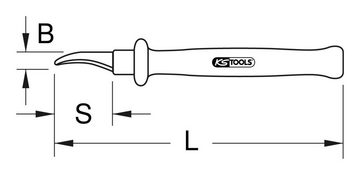 KS Tools Kabelmesser, Isoliertes Absetzmesser, 180 mm